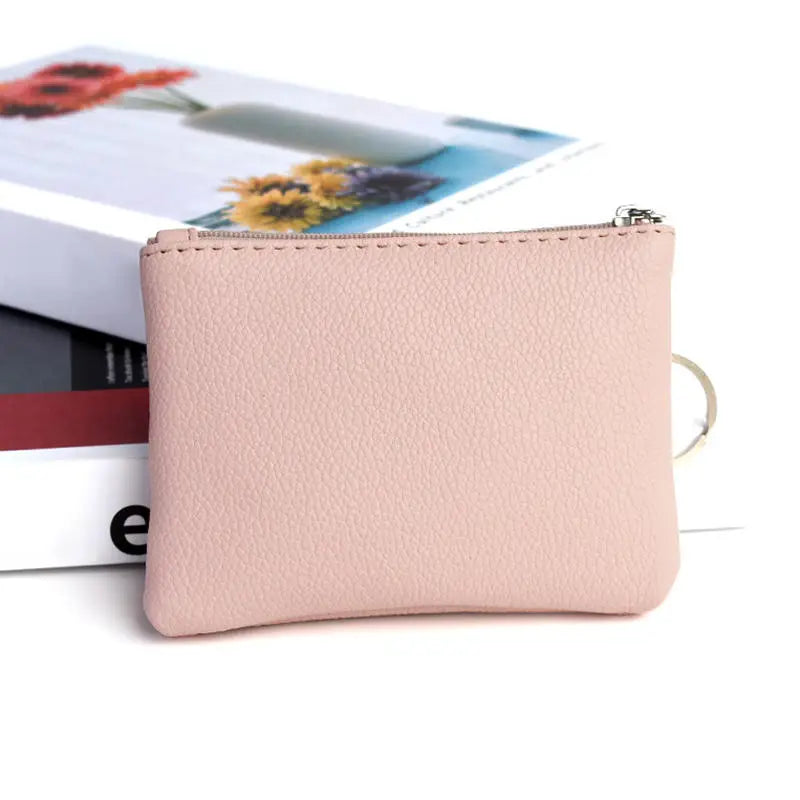 Monedero de Cuero PU 2025 Nuevo con Llavero, Monedero Impermeable con Cremallera, Resistente al Desgaste, Tarjetero para Hombre