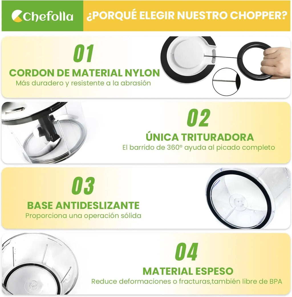 Picador y Rebanador Manual de Verduras con Cuchilla 100% de Acero Inoxidable, Picador de Cebolla Portátil de Cocina de 900 ml
