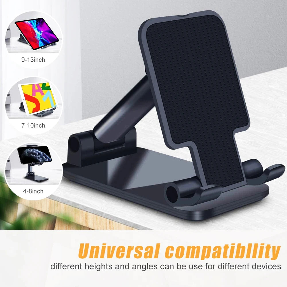Soporte de escritorio para teléfono inteligente, soporte plegable para tableta, iPhone, iPad, Samsung, Huawei y Xiaomi