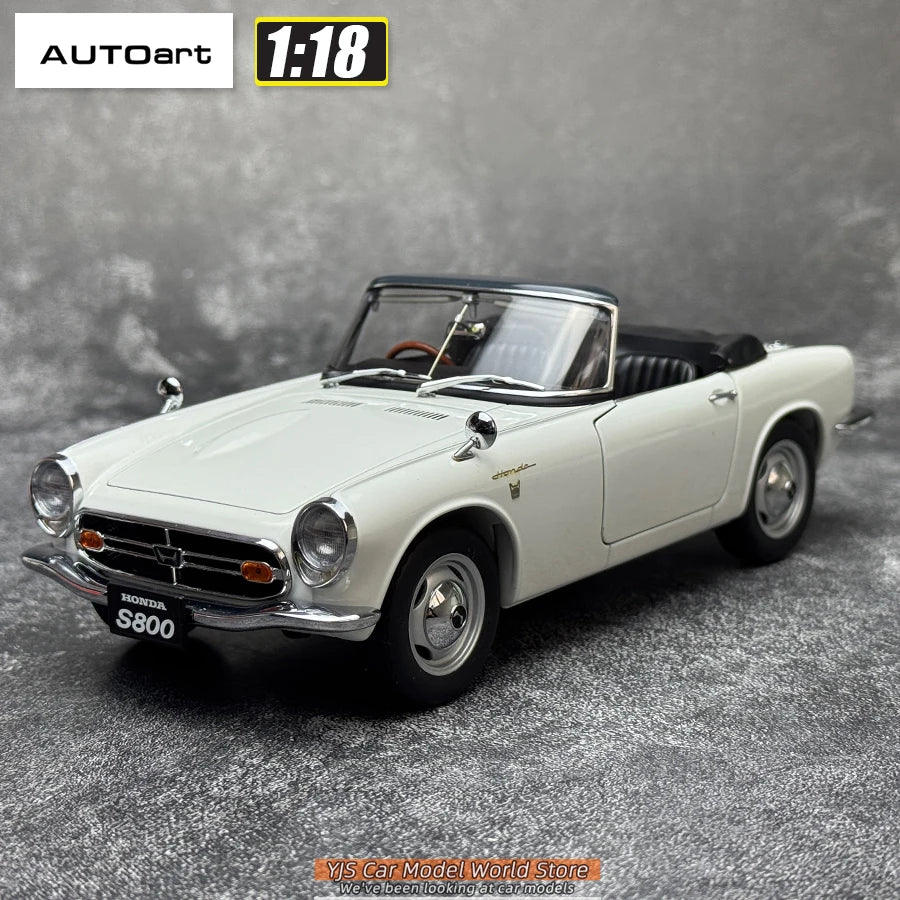 AUTOART 1/18 Honda S800 Coche Deportivo Convertible Modelo de Coche Enviar a un amigo Colección Personal Adorno Estático