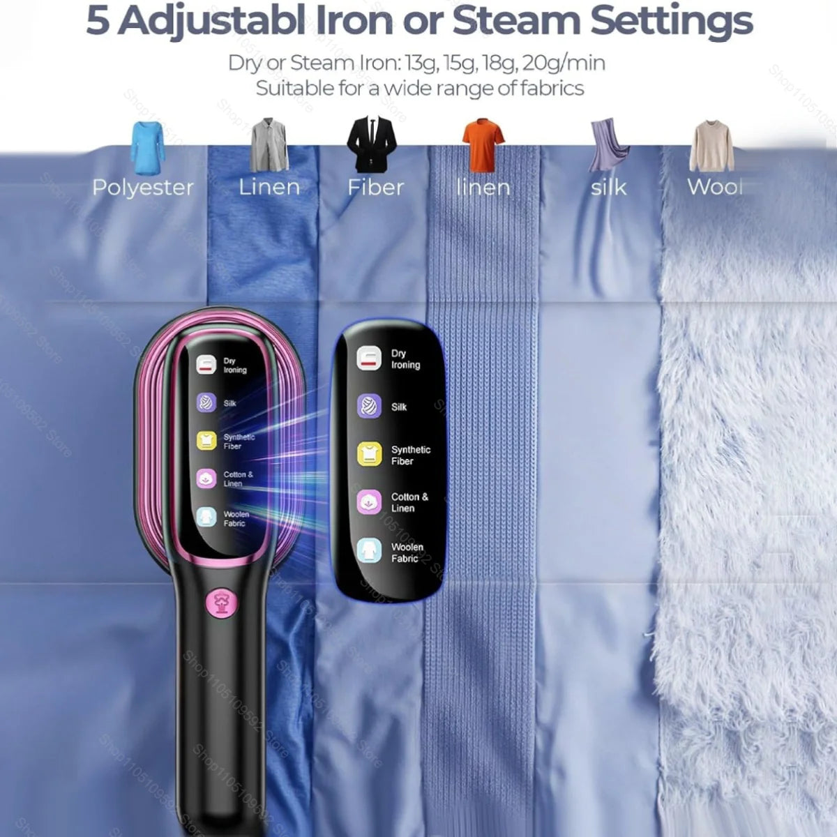 Plancha de vapor portátil de mano, vaporizador de ropa plegable para colgar, máquina de planchado en seco y húmedo para el hogar y viajes
