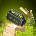 Altavoz Bluetooth W-KING D9-1 Verde, 100W Pico, 60W HD, IPX6, Portátil, Inalámbrico, Resistente al Agua, para Fiestas al Aire Libre, con 2 Subwoofers/Radiador Pasivo Extra Grande, Bajos Profundos, 40H, PowerBank, TF, AUX, E