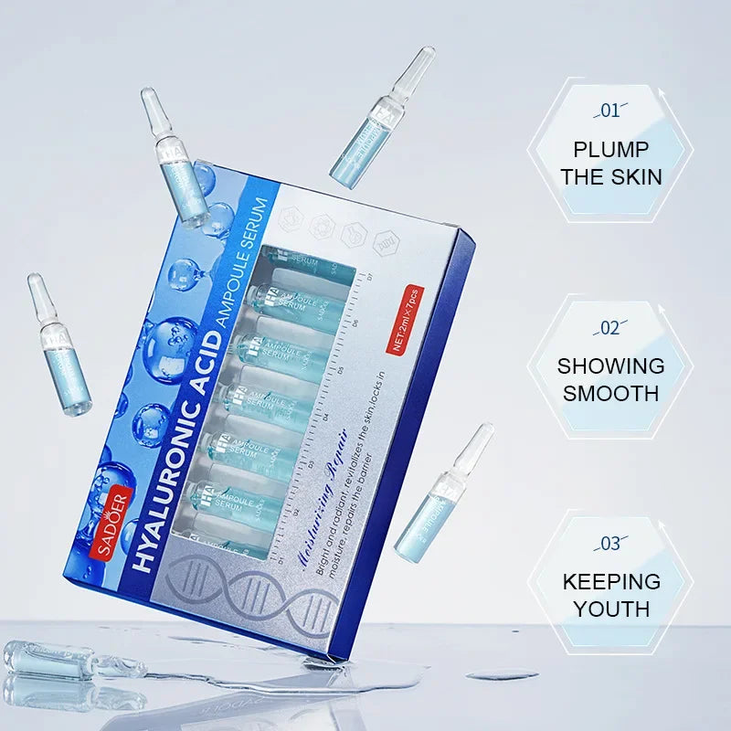 Sadoer cuidado de la piel suero líquido de ácido hialurónico hidratante Facial Lifting Glow Up нити дляislavтяжки лица Dermapen Serum 2ml * 7Pcs