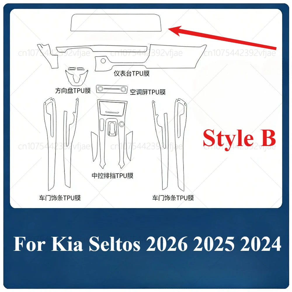 Película Protectora PPF Transparente de TPU para Kia Seltos 2026 2025 2024, GPS, Pantalla LCD, Panel de Navegación, Consola Central, Accesorios para Auto