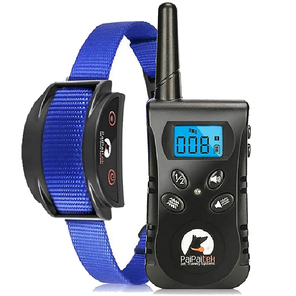 PaiPaitek Collar de adiestramiento para perros sin choque con control remoto, alcance de 1600 pies, collar vibratorio más ligero para perros pequeños, resistente al agua de 5-15 libras