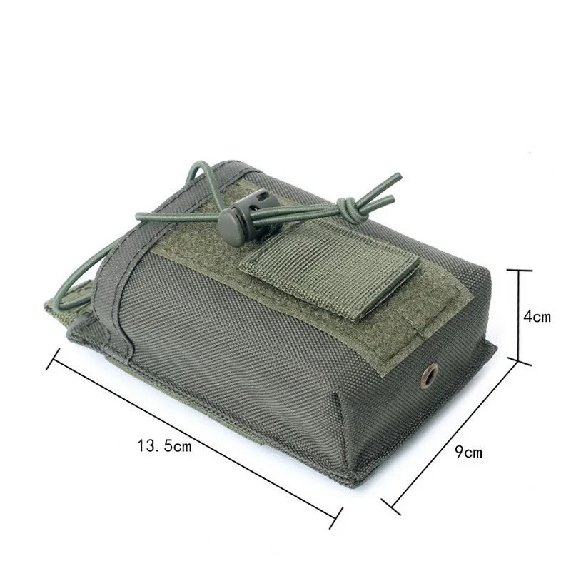 Bolsa para Talkie 1000D para caza al aire libre, bolsa táctica deportiva Molle de nailon para Radio, soporte para Walkie Talkie, bolsillo para revista Mag