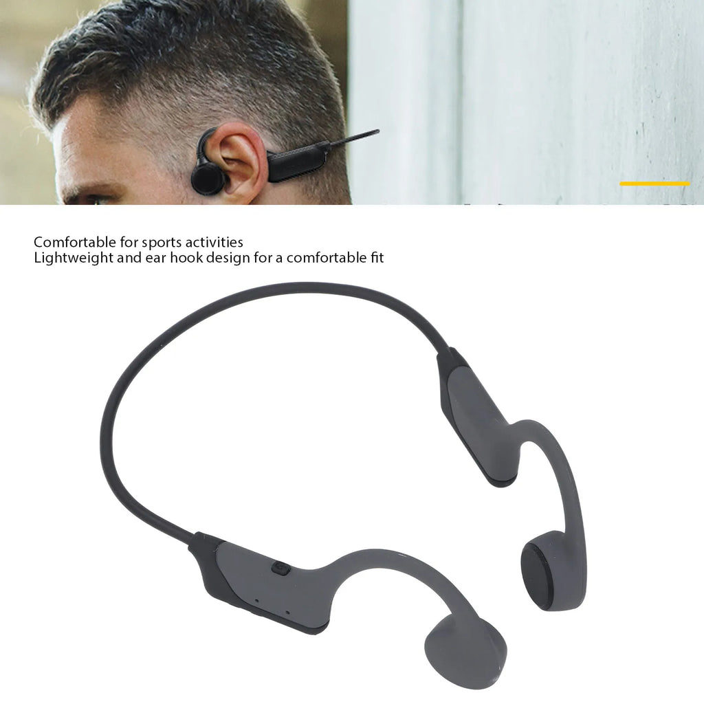 Auriculares Inalámbricos de Conducción Ósea, Alta Calidad de Sonido, Deportivos, 6 Horas de Reproducción, Bluetooth, Auriculares de Conducción Ósea de Oreja Abierta