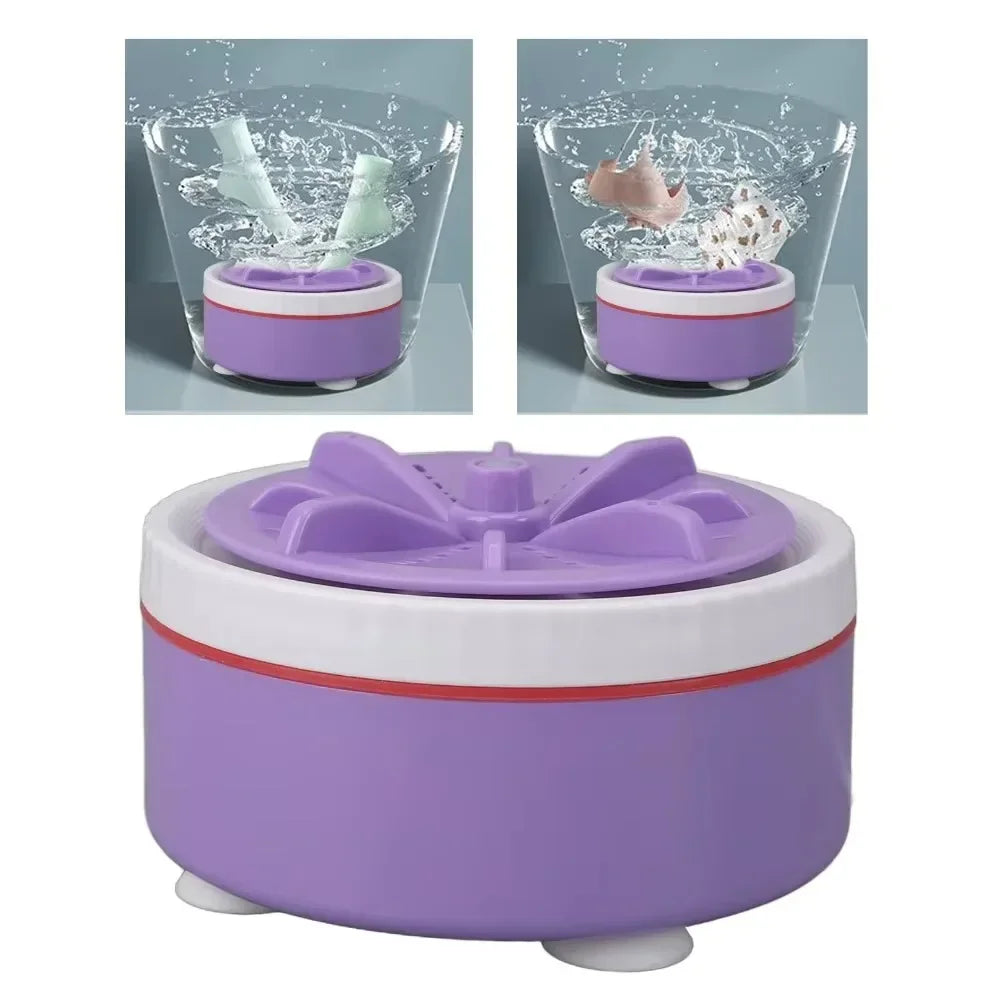 Mini lavadora USB portátil, turbina compacta para ropa interior y calcetines con 3 velocidades ajustables, diseño que ahorra espacio para dormitorios y viajes