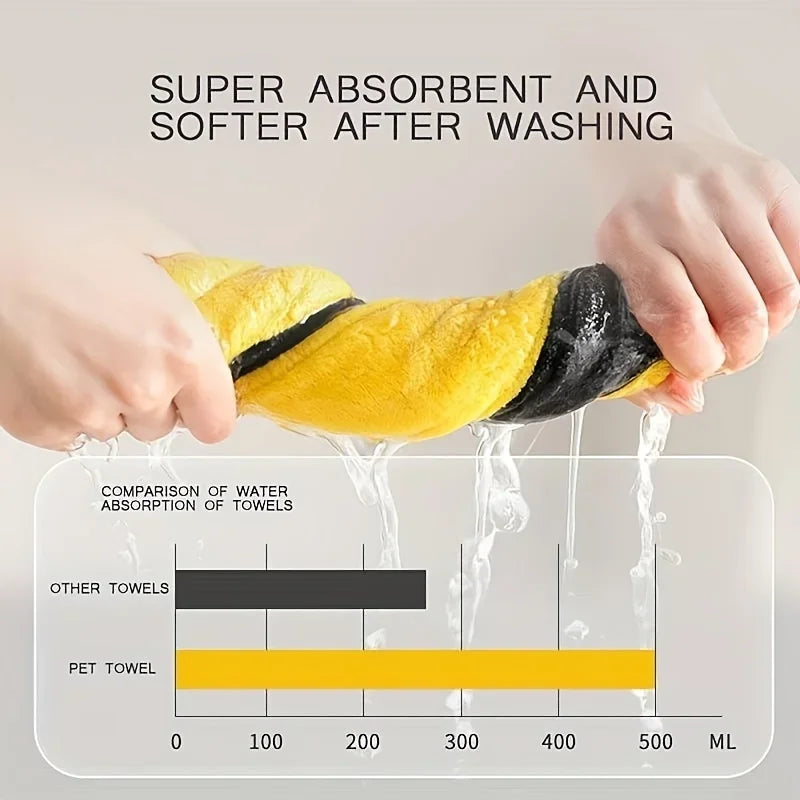 Toalla absorbente para mascotas, toalla de baño de secado rápido para perros y gatos, toalla para mascotas súper absorbente de fibra ultrafina, suministros de limpieza