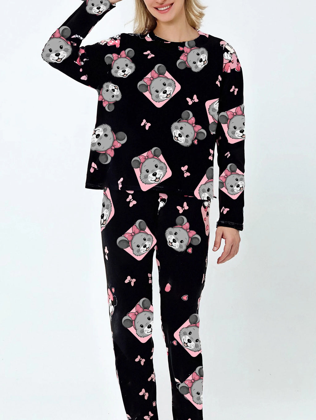Conjunto de Pijama de Franela para Mujer – Suave y Cálido, Ideal para el Invierno, Pijama Largo de Manga Larga y Pantalón Cómodo