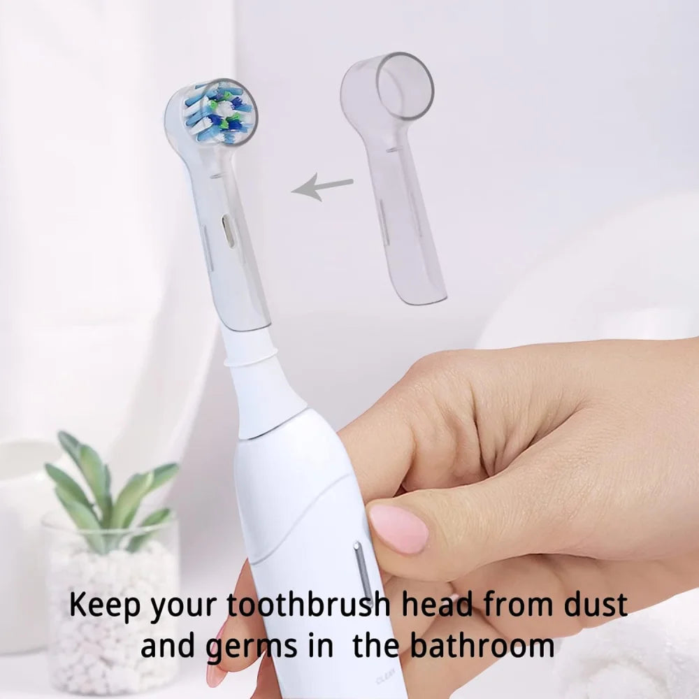 4 Uds. Compatible con cabezales de cepillo de dientes eléctrico Oral B, cubiertas a prueba de polvo, tapa protectora de cabezal de cepillo redondeado para almacenamiento y viajes
