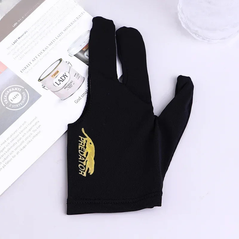 1 Uds. Guante para tacos de billar de alta calidad para piscina, mano izquierda, accesorio abierto de tres dedos, accesorios de Fitness para hombres y mujeres