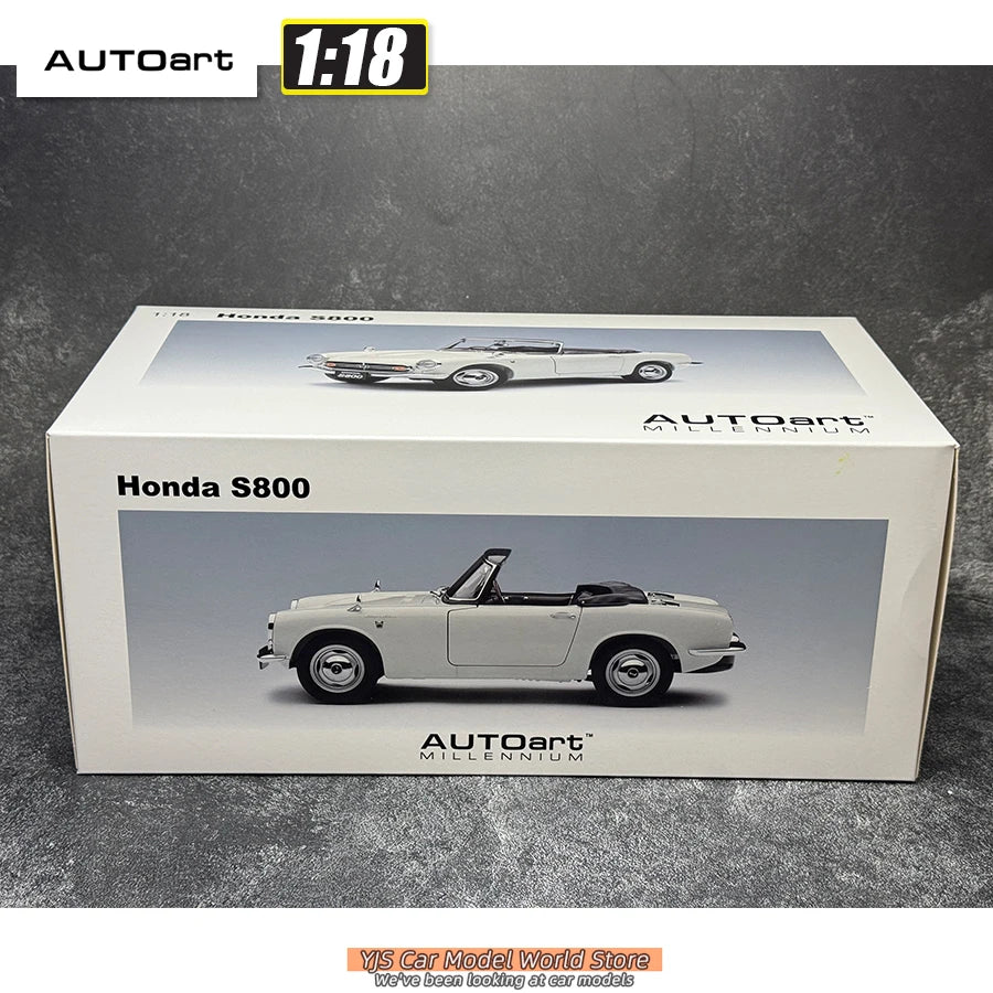 AUTOART 1/18 Honda S800 Coche Deportivo Convertible Modelo de Coche Enviar a un amigo Colección Personal Adorno Estático