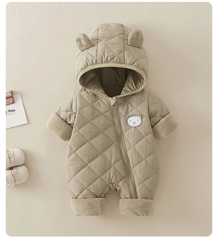 Ropa de invierno para recién nacido, ropa para niña, mono grueso para bebé, pelele cálido para bebé, Chaqueta de algodón, pelele, monos para niño, abrigo para niño pequeño