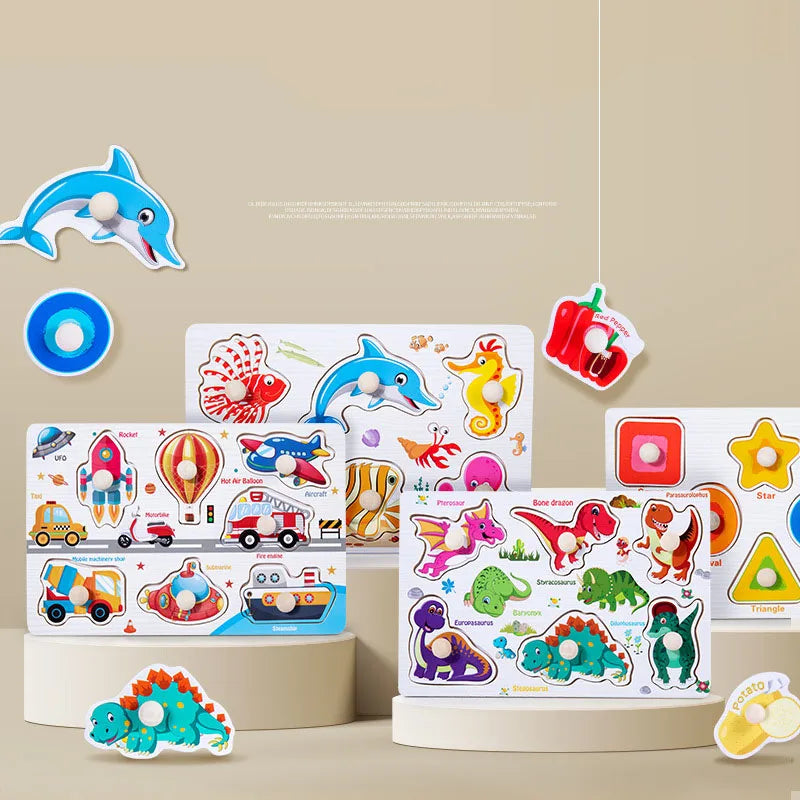 Rompecabezas Montessori para bebés juguetes de madera para niños de 1 2 y 3 años juegos educativos de aprendizaje para niños regalos de cumpleaños para niños