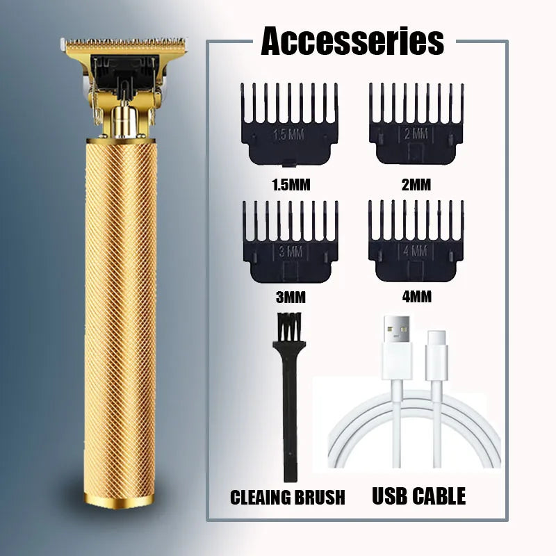 ¡Nuevo! Cortapelos/accesorios eléctricos T9 |   Afeitadora Profesional USB |   Máquina cortadora de decoloración calva de 0 mm portátil para hombres corte de pelo en casa