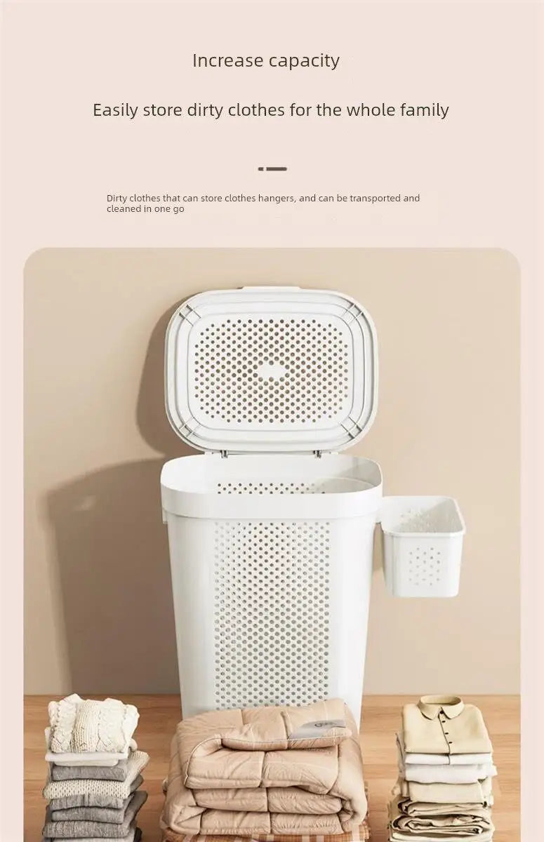Cesto para Ropa Sucia de Gran Capacidad con Ruedas y Tapa para Baño, Uso Doméstico, Organizador de Almacenamiento para Dormit...