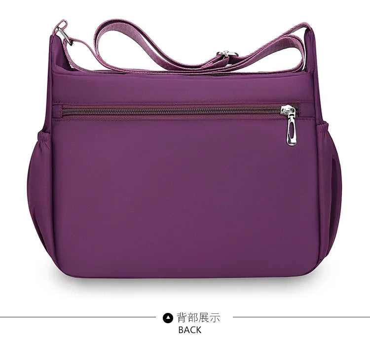 Bolso cruzado de nailon para mujer, bolso de hombro de gran capacidad, bolso femenino con múltiples bolsillos, bolso de compras de viaje para mujer, bolso de ocio