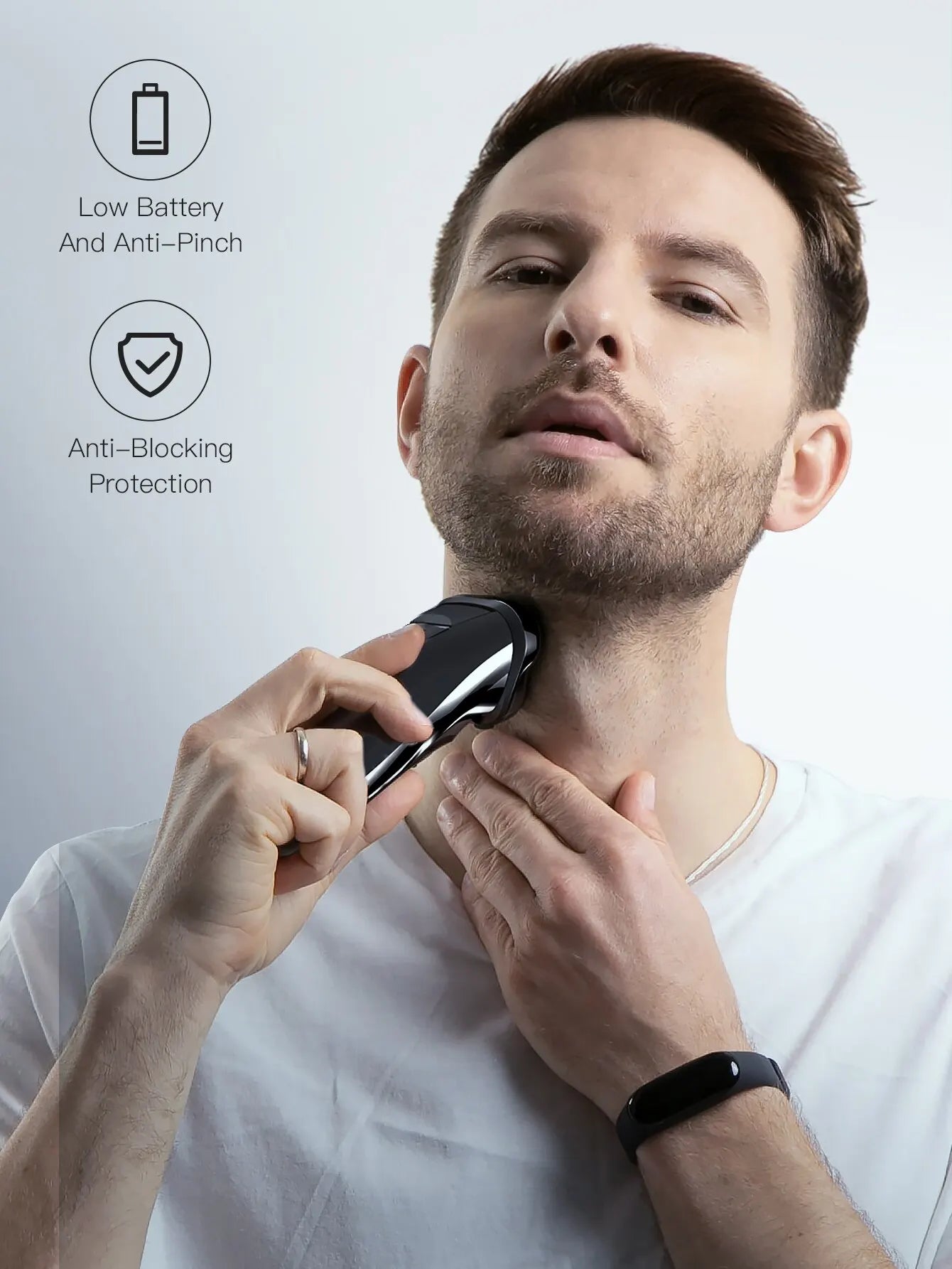 ENCHEN-Afeitadora eléctrica 3D Blackstone 3 IPX7 para hombre, máquina de afeitar resistente al agua, uso Dual en seco y húmedo, batería para Barba y cara, pantalla Digital