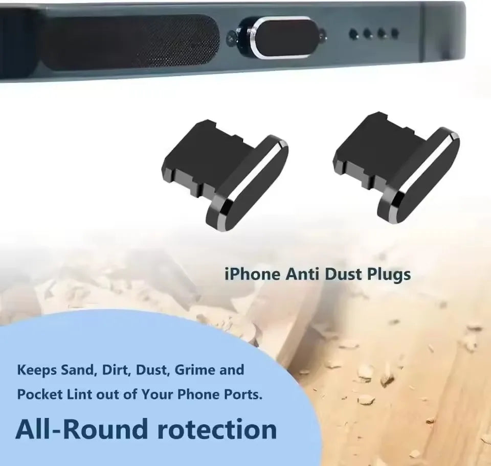 Juego de limpieza de puerto de carga para altavoz de teléfono móvil, tapón antipolvo para iPhone 17 16 15, Kit de limpieza de auriculares, cepillo para Samsung Xiaomi