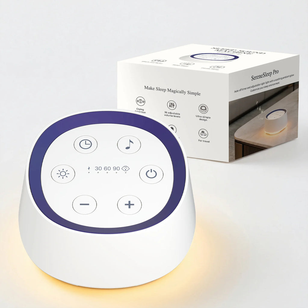 Máquina Portátil de Ruido Blanco para Adultos, 30 Sonidos Relajantes, Luz Nocturna, Temporizador, Recargable, Ayuda para Dormir, Meditación y Relajación