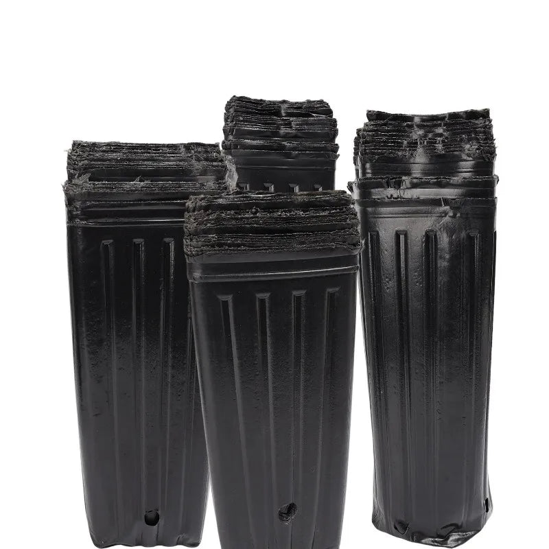 Macetas Altas y Profundas para Árboles, Contenedores para Plantas y Flores, Macetas de Inicio con Orificios de Drenaje, Vasos para Semilleros de Jardín y Exteriores