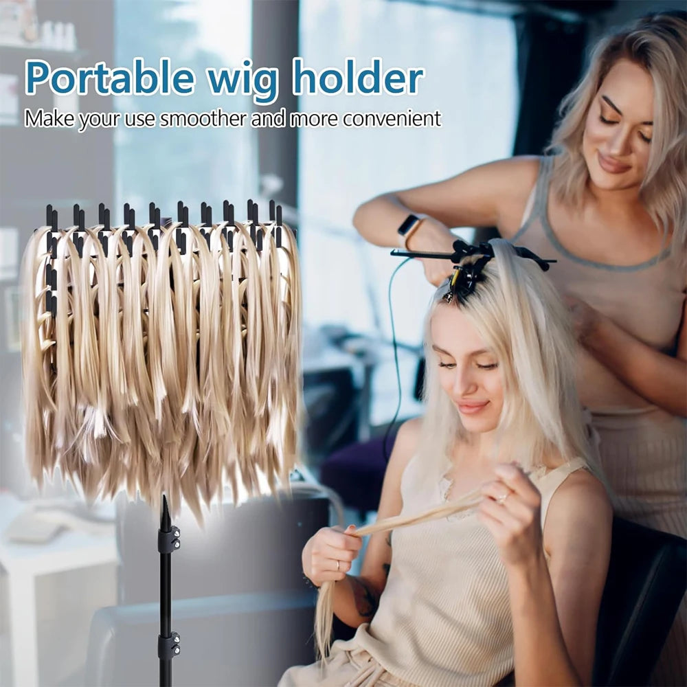 Nunify-estante para el cabello para trenzar, divisor de 144 clavijas para soporte separador, estante para el cabello trenzado, soporte de extensión de pie, colgador