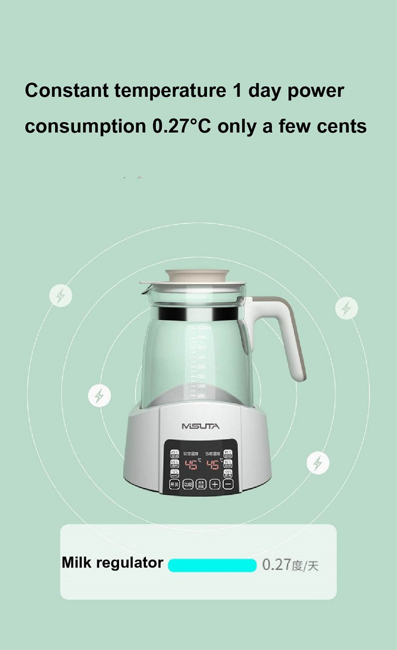 Hervidor termostático regulador de leche infantil de 1,2 L, olla de aislamiento inteligente de agua caliente, calentamiento automático de leche, leche caliente en polvo GL41
