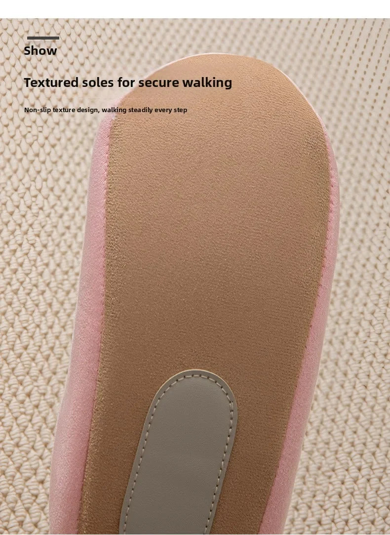 Zapatillas de algodón insonorizadas neutrales, suelas blandas de estilo japonés, zapatillas de invierno antideslizantes para parejas, zapatos para el hogar para suelo interior