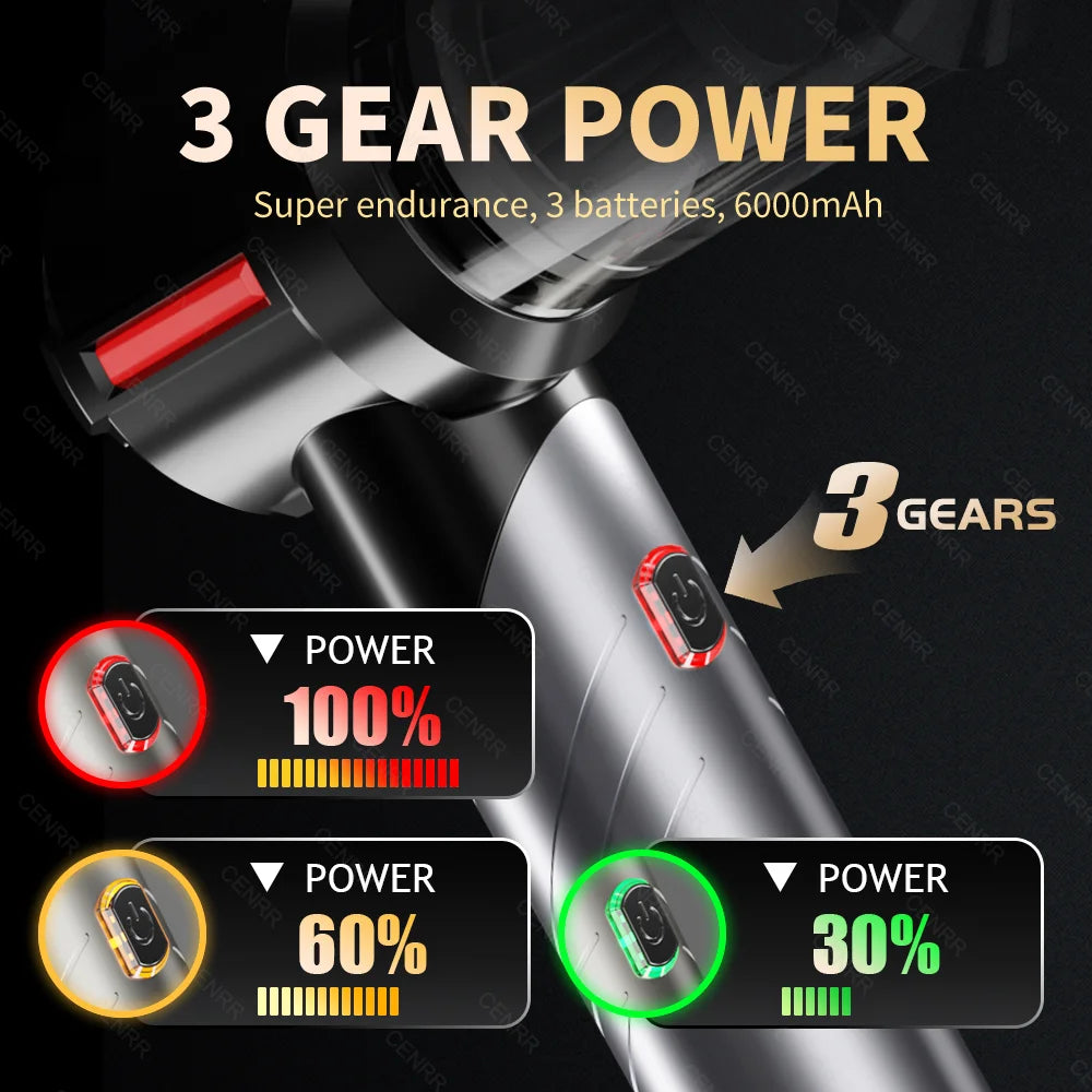 CENRR 998000 Aspirador de coche PA, Mini aspirador inalámbrico potente para coche, aspirador portátil de mano, electrodoméstico