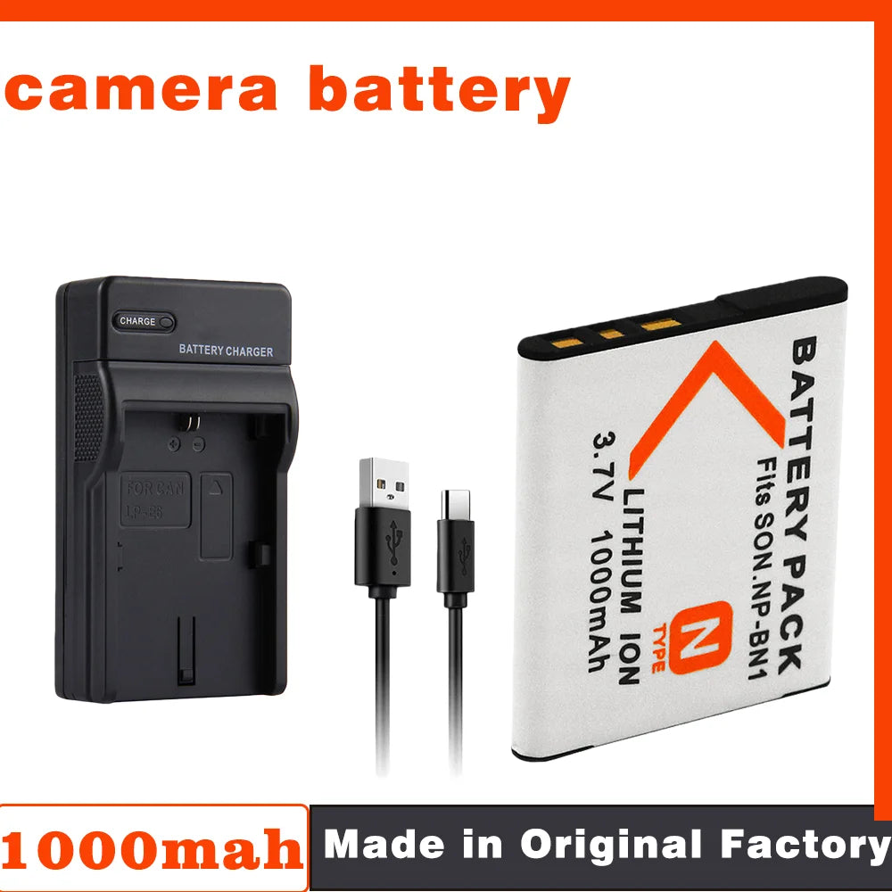 Batería NP-BN1 o Cargador LED para Cámaras Sony DSC-W800, DSC-WX220, DSC-W830, DSC-W810, DSC-QX30, DSC-QX100, DSC-QX10