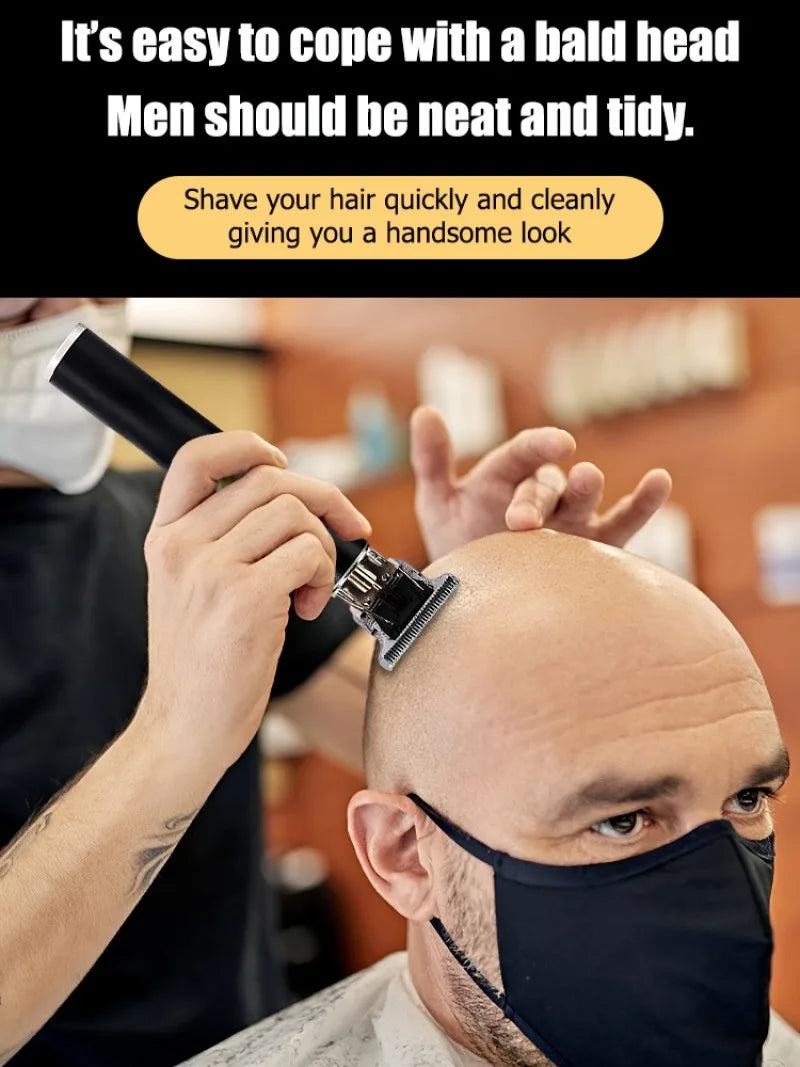 Cortadora de pelo profesional para hombres, Máquina para cortar cabello, peluquero, recargable, cortadora de pelo de Metal