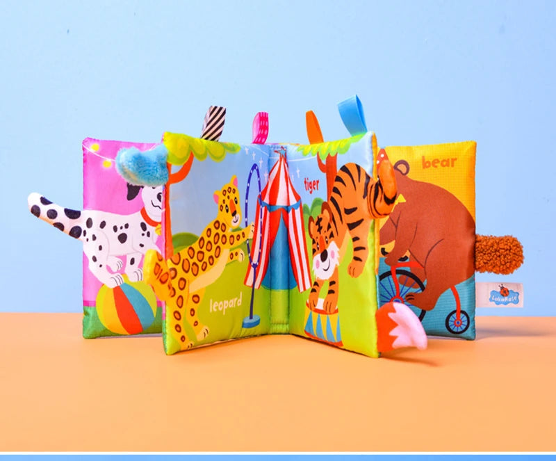 Libros suaves para bebés, juguetes 3D con tacto y sensación de tela arrugada, libros para bebés, niños, tacto y sensación arrugada, regalos para niños pequeños