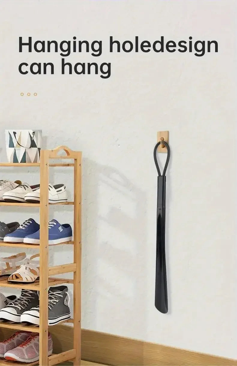 Cuernos de zapatos de plástico flexible Extra largos para mujeres embarazadas, no requiere flexión, cucharas de zapatos duraderas, uso de asistentes de zapatos, 1pc