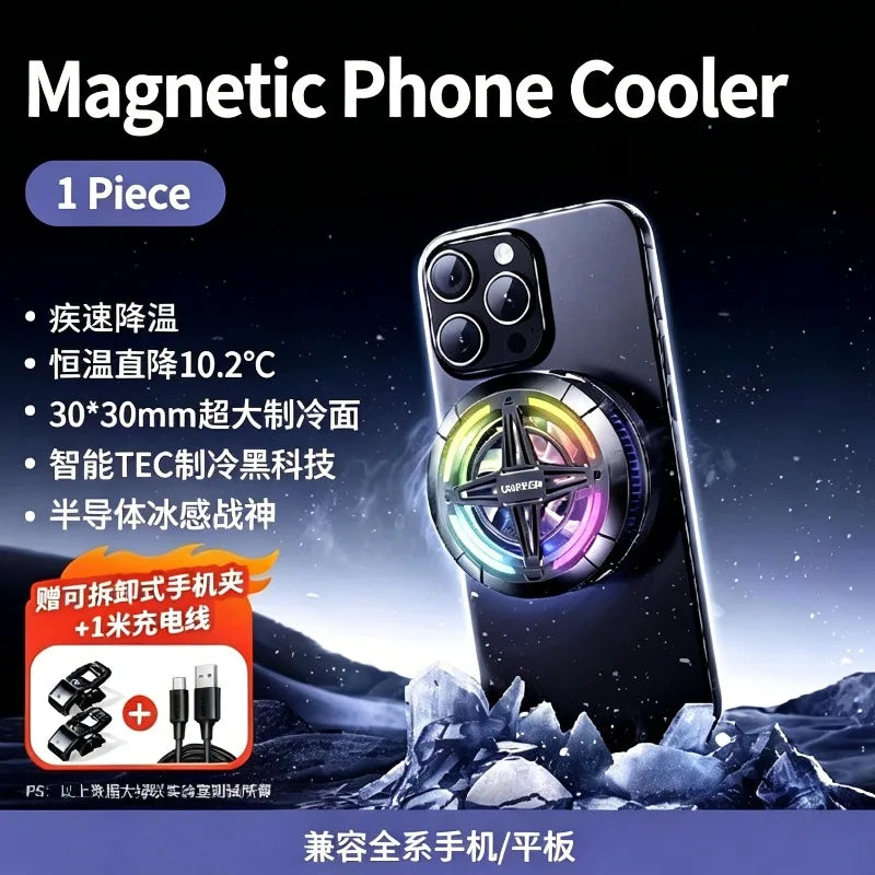 Nuevo Enfriador de Teléfono Magnético con Semiconductor de Enfriamiento Rápido y Bajo Ruido para iPhone, Android, iPad y Tabletas UGREEN