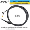 NUTT Y-5 A5-D tubo de aceite 1,35 m 2,2 m para Scooter E-bike pinzas eléctricas tubo de aceite aguja de aceite cabeza de oliva tapa de goma junta plateada
