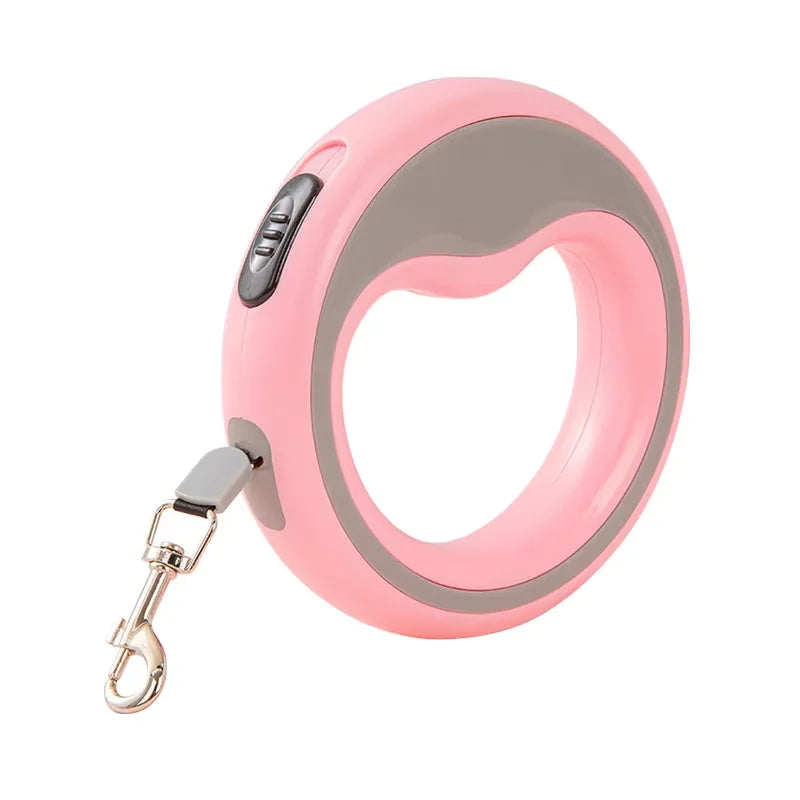 Correa Retráctil para Perro, Resistente, Extensible, con Cinta de Nailon Fuerte, Freno de Una Mano, Diseño Antienredos para Perros Pequeños