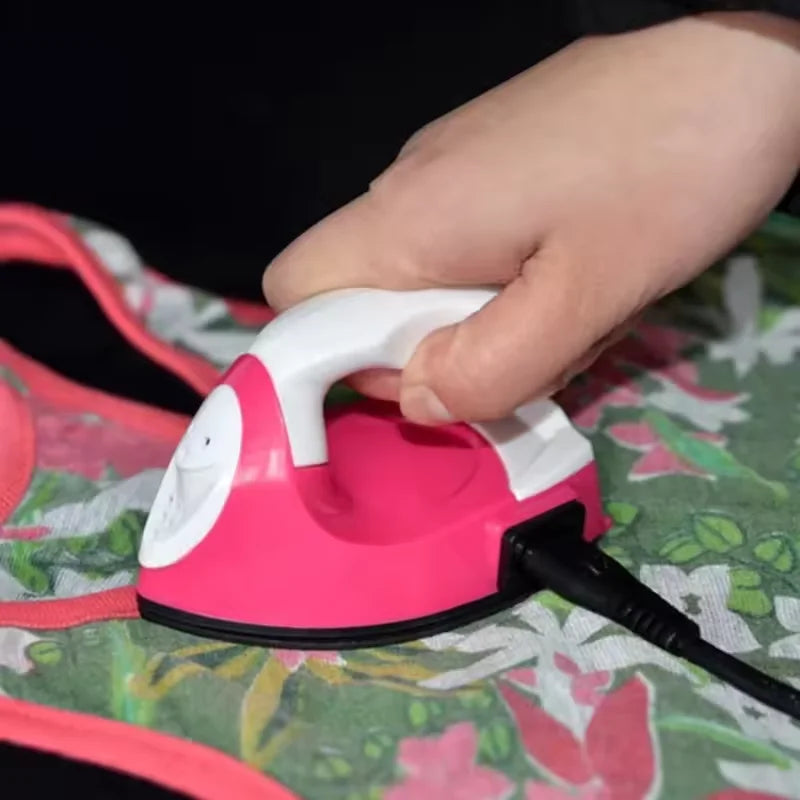 Mini hierro con enchufe europeo hecho a mano, herramienta de cuentas con fusible para manualidades, herramientas de costura de hierro creativas para planchar ropa, dispositivo de lavandería