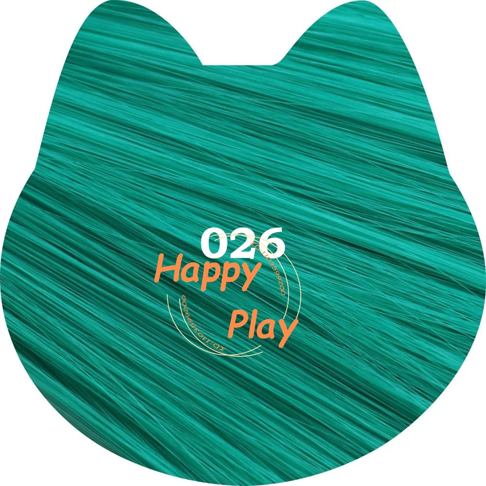Peluca sintética de Cosplay de Anime de 400g + 60cm con flequillo para mujer, peluca recta Universal de volumen grueso de la serie verde, pelo resistente al calor