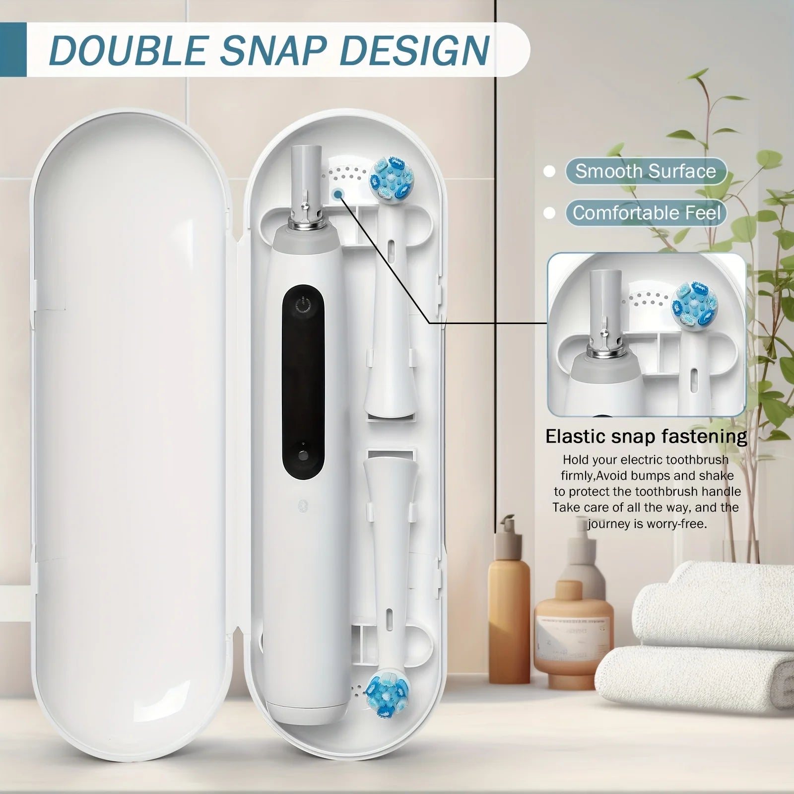 Estuche de viaje para cepillo de dientes eléctrico, caja de almacenamiento portátil a prueba de polvo, adaptación para cepillos de dientes eléctricos Oral-B iO Series