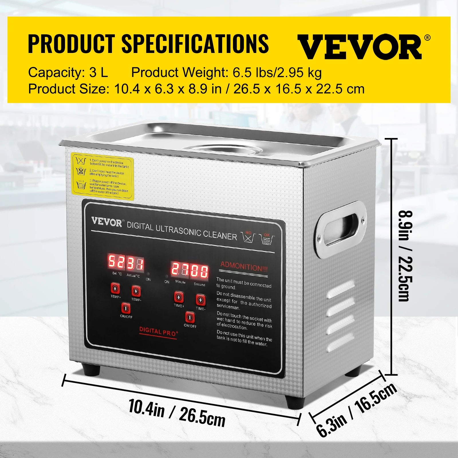 SucceBuy 2L 3L 6L 10L 22L 30L limpiador ultrasónico de acero inoxidable limpieza portátil lavadora ultrasonido electrodoméstico