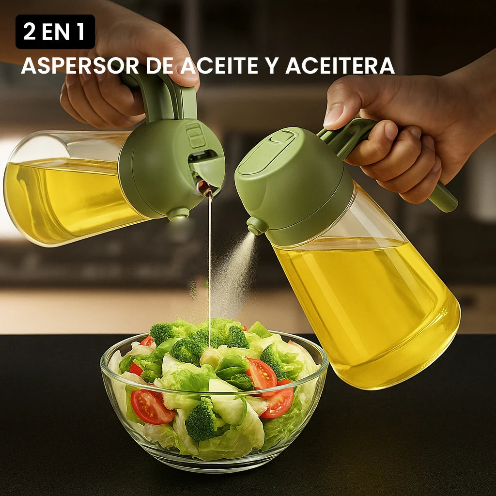 Botella pulverizadora de aceite de oliva para vertido de botella de aceite para cocinar especias de aceite dispensador de Camping con tapa automática agitador de especias