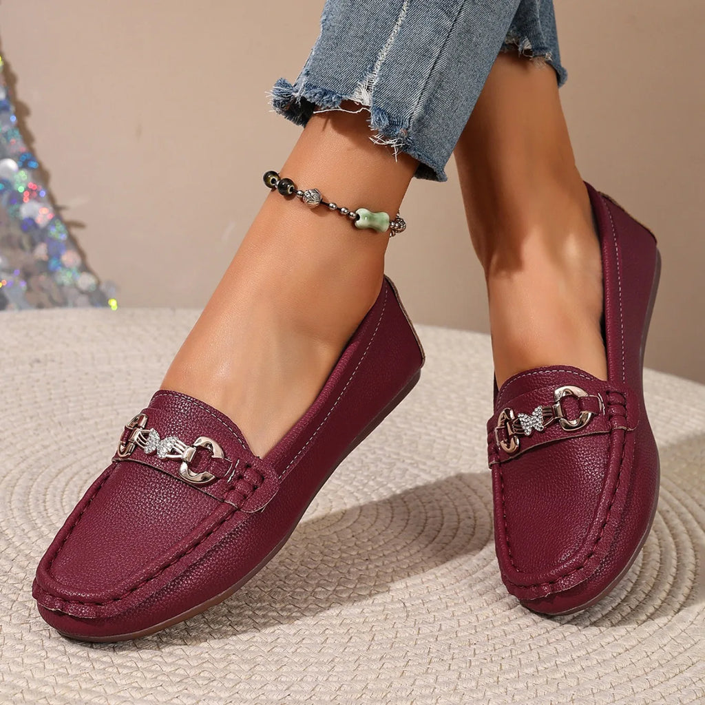 2026 nuevos zapatos planos de mujer primavera otoño Casual Slip on zapatos Mary Jane zapatillas de deporte de moda mujeres punta redonda sólida suela suave mocasines planos