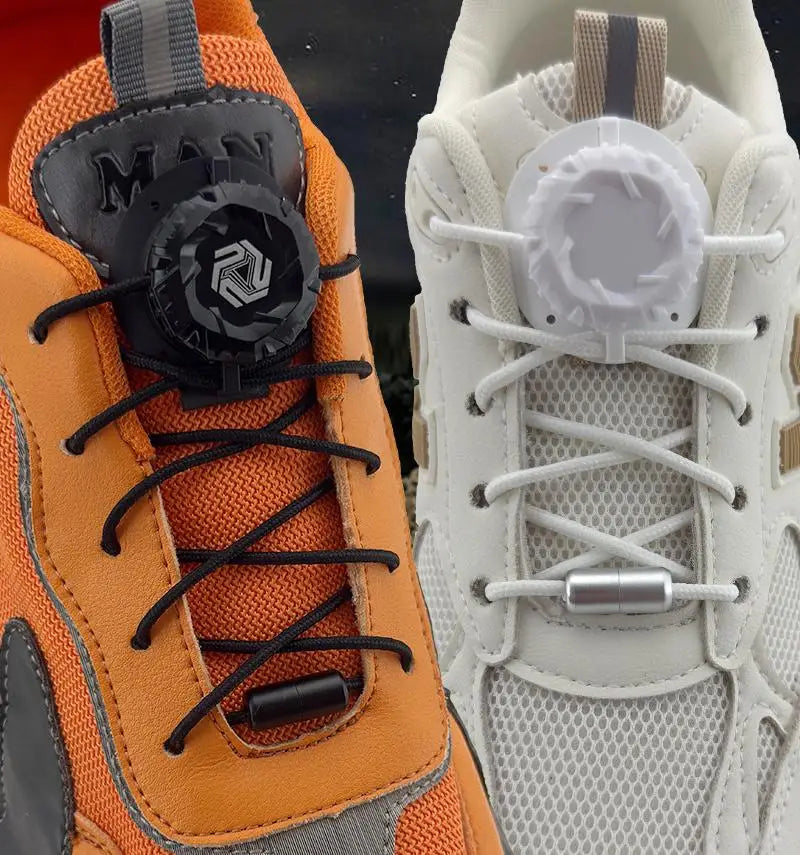 Cordones automáticos para zapatos sin nudos, cordones con hebilla giratoria, cordones gruesos para zapatillas, cordones rápidos para niños y adultos, unisex.