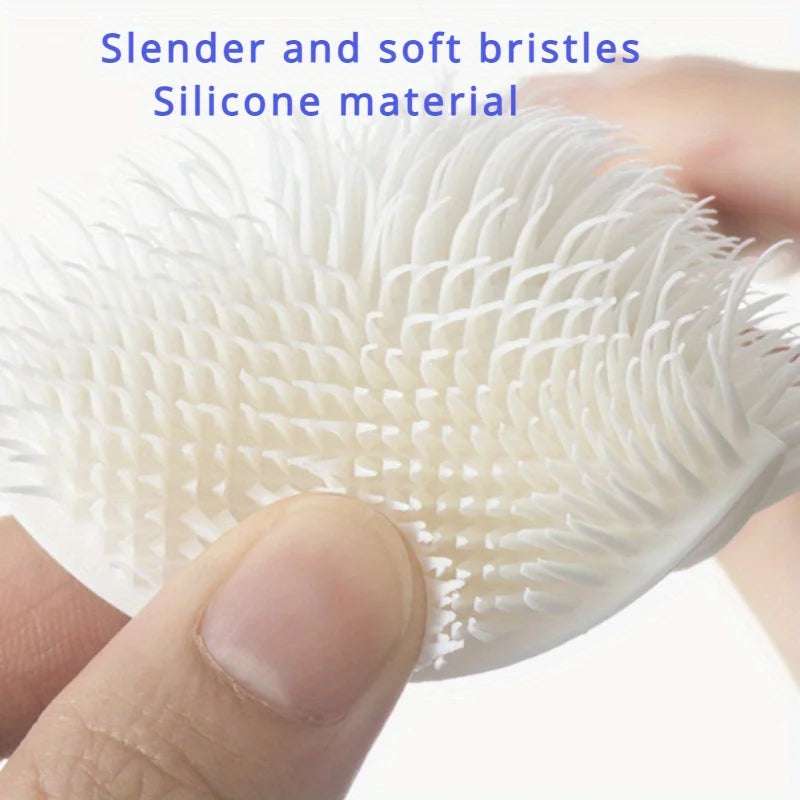 Cepillo de silicona de limpieza integral plegable de 360 grados con diseño de mango largo, reutilizable para botellas y tazas