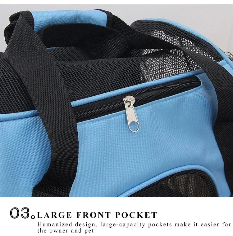 Bolsas de transporte para gatos, bolsa de transporte portátil para perros, bolsas de transporte transpirables de malla para perros pequeños, bolso plegable para gatos, bolsa de viaje para mascotas, bolsa de transporte