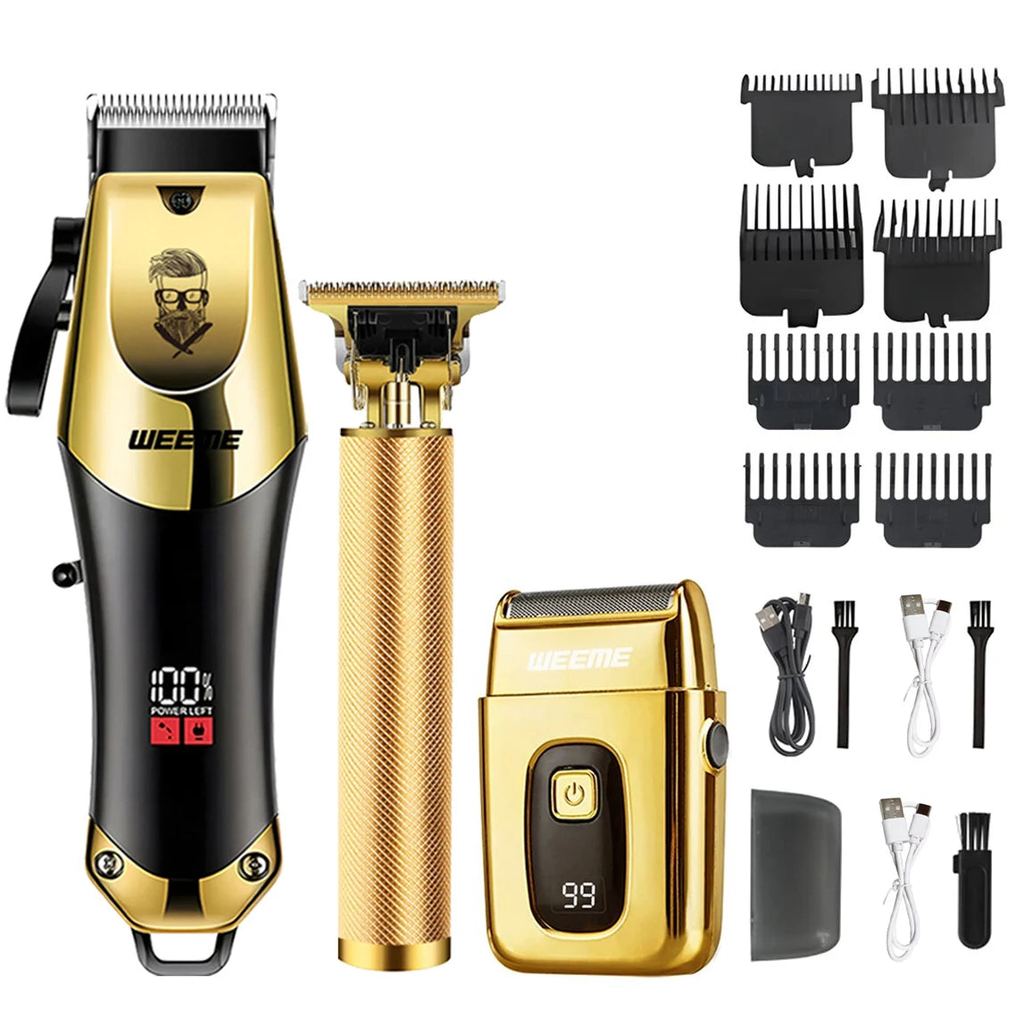 Cortadora de Pelo Vintage Inalámbrica, Máquina de Cortar Pelo Eléctrica Recargable con Kit de Recortador de Vello Nasal, Regalo para Novio
