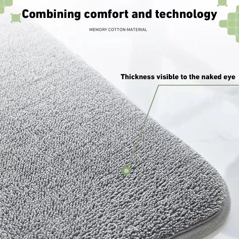 Alfombra de Piso Súper Absorbente, Alfombra de Baño Súper Absorbente, Alfombra de Baño Antideslizante de Terciopelo Coral, Alfombra de Puerta, Alfombra Antideslizante para Baño