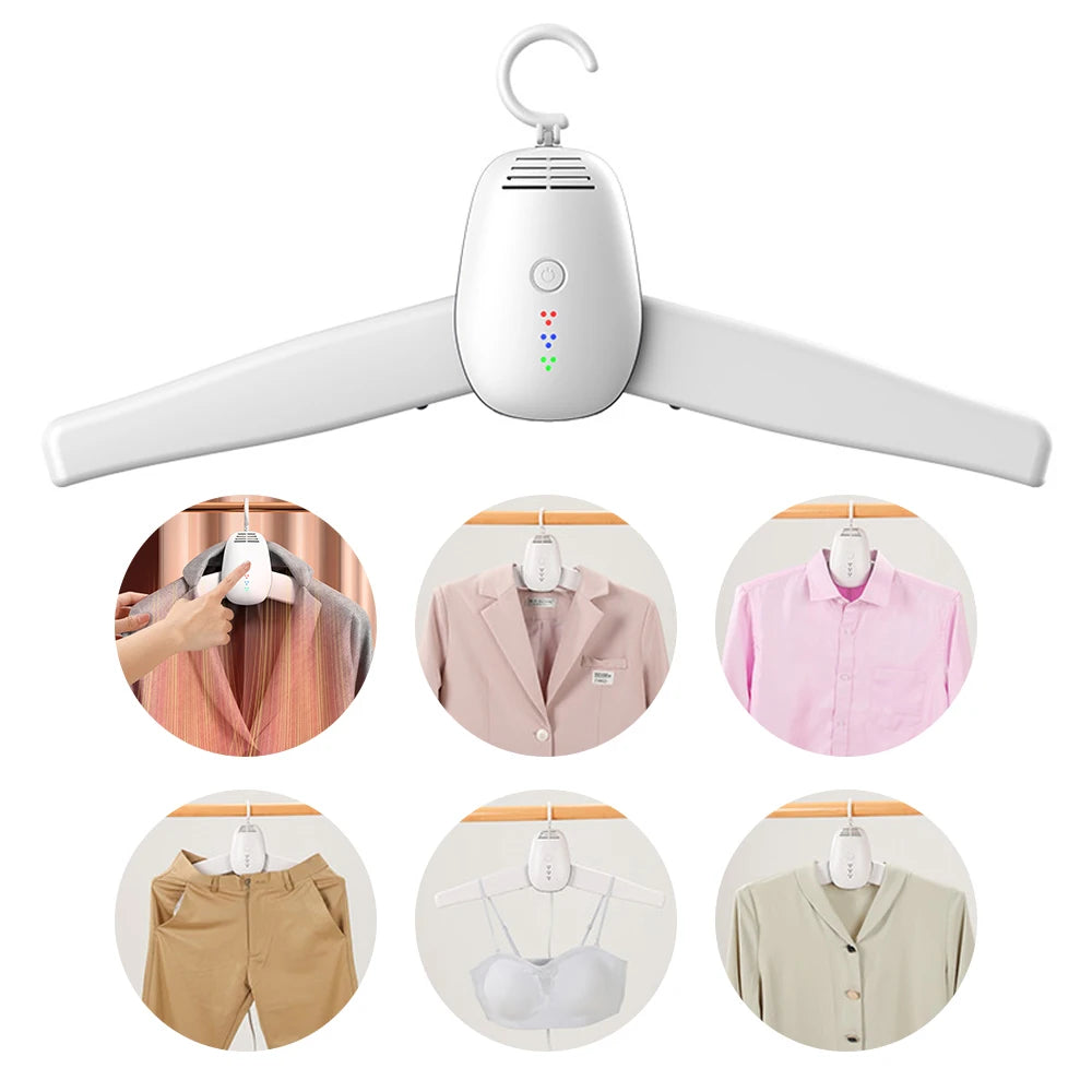 Secadora de Ropa Eléctrica Portátil 1/2, Calentador de Ropa de 220V para Viajes al Aire Libre, Calentador de Ropa y Zapatos, Secado y Esterilización Rápidos