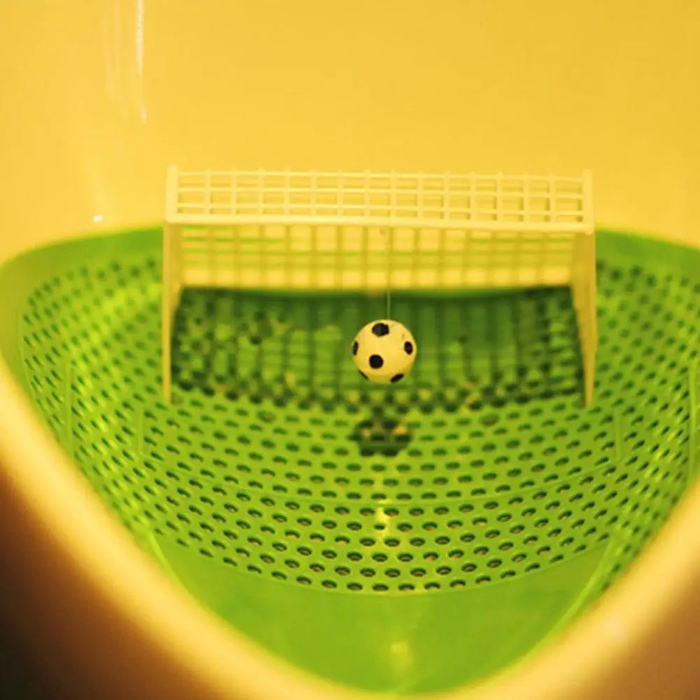 Mini urinario de pie para hombre, filtro de malla de plástico con forma de fútbol, urinario creativo para baño, almohadilla desodorante para inodoro